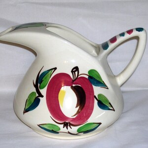 PURINTON POTTERY, jarra grande de 80 oz, diseño de manzana abierta, de 1950, excelente