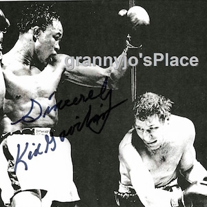 Original Hand Signed Autograph Boxing Photo of Kid Gavilan