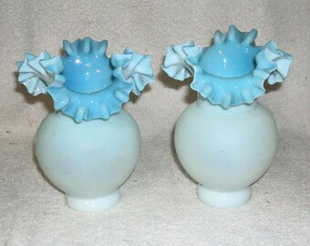 ヴィンテージ 吹きガラス 花瓶 ピンク ブルー ホワイト - Etsy 日本