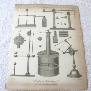 1804 Copperplate Engraving, Electrical Apparatus #2  by J Pass