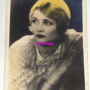 Rare 1934 Original Heavy Weight Photograph of Actress Jeanette Loff