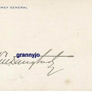 1921 Hand Signed Autograph of H. Daugherty, Attorney General under Harding  COA/JSA