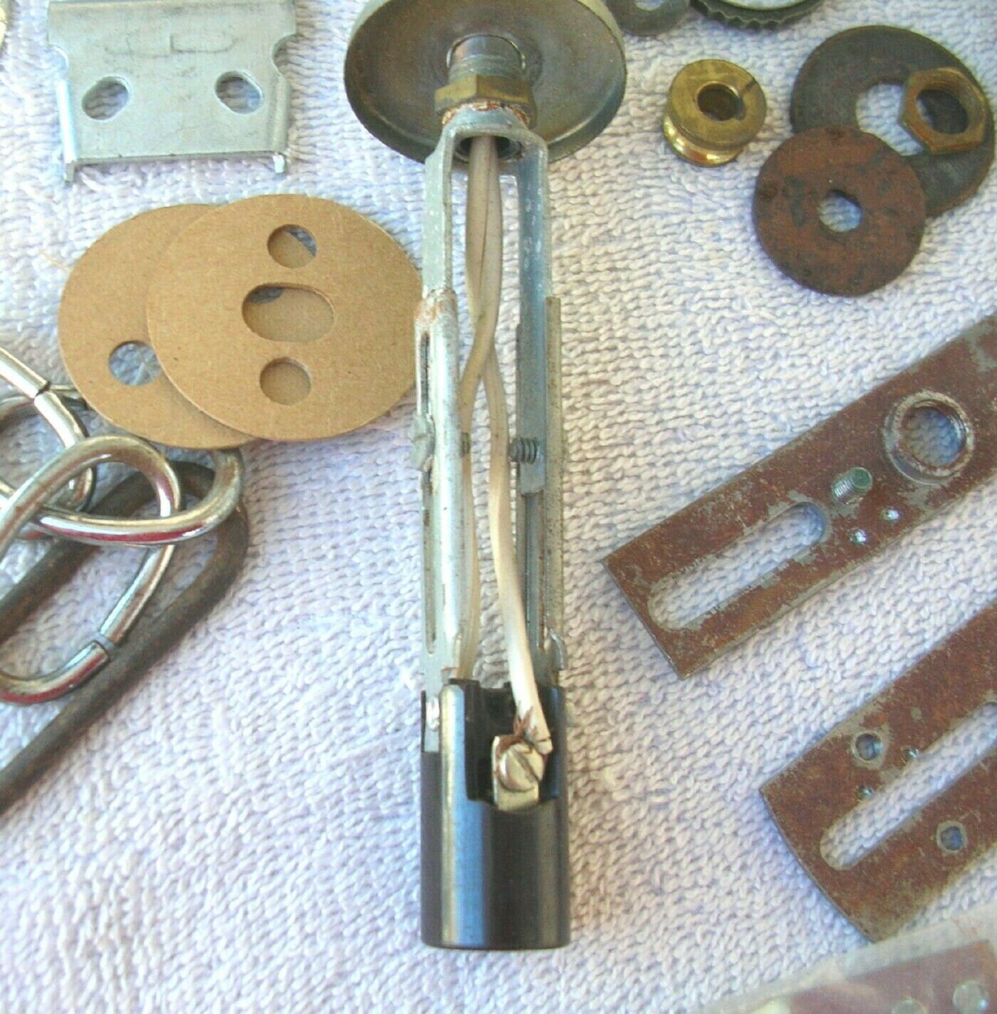 Vintage Chandelier Lamp Parts, Hardware, Approximately 30 Items Lot 22