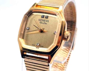 Orologio meccanico vintage da donna Geneva Electra degli anni '60, funzionante