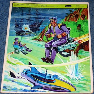 VINTAGE 1965 Whitman STINGRAY Rahmen-Tray Puzzle Nr. 4529 JD