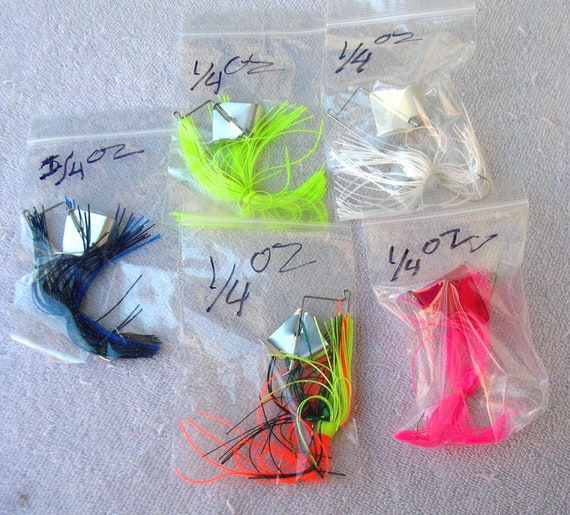 5 Hand Tied 1/4 Oz. Top Water Buzz Bait, Bass, Pike, Muskie Lot E -   Canada