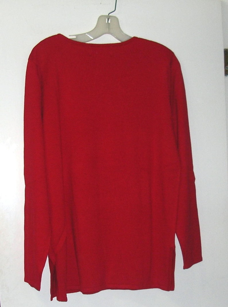 Bob Mackie Wearable Art Embroidered Sweater Size Med. RED Color - Etsy
