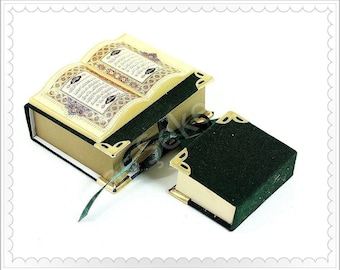 Beautiful Mini-Quran in Velvet box decor