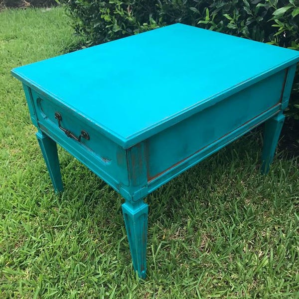 Distressed Table Etsy