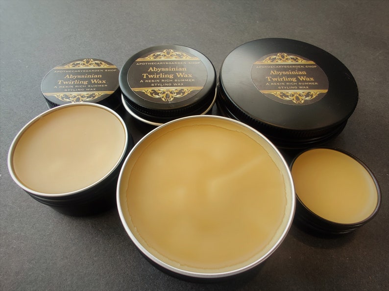 Abyssinian Twirling Wax. BACK IN STOCK-A Superb Summer & hot weather styling wax. A true classic image 2