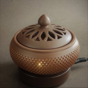 Electric Incense Heaters-Fire Flower-Illuminated-