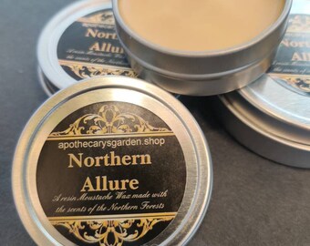 Northern Allure Moustache & Beard Wax-A styling wax with the sensuous notes of Castoreum, Tree Moss and Muskrat Musk