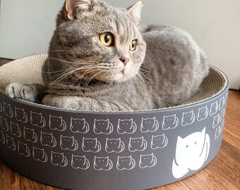 Round cardboard cat deals bed