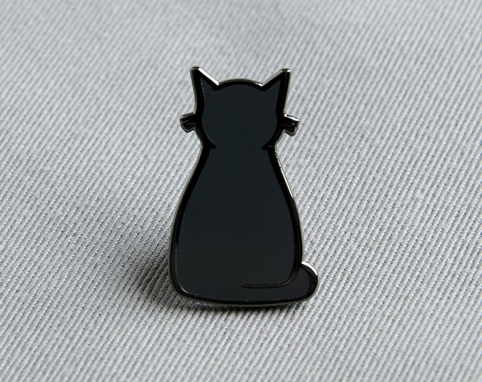 Sitting Cat Enamel Pin, Enamel Lapel Pin, Cat Lover Pin, Cat Pin Badge, Cat Lover Gift