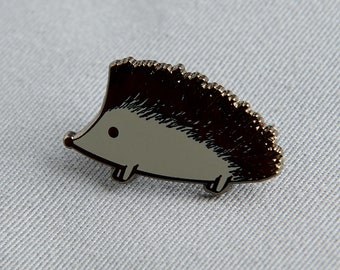 Hedgehog Enamel Pin, Lapel Pin, Animal Pin, Gift for Hedgehog Lover