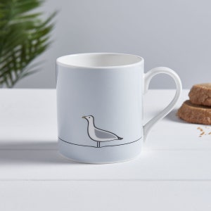 Seagull Mug, Seaside Gift, Fine Bone China Mug, Housewarming Gift, Birthday Gift, Small Coffee Mug