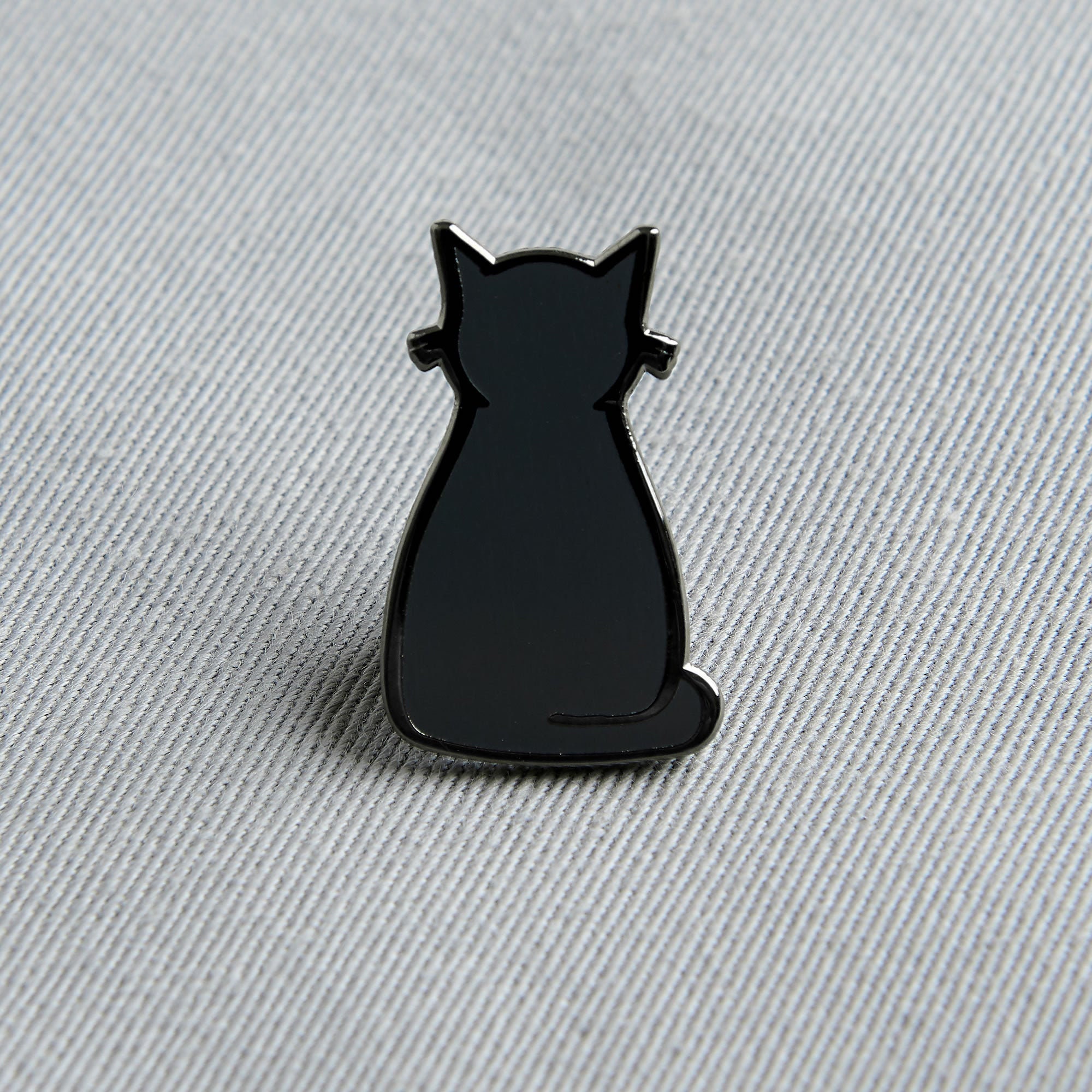 Triangular Cat Pin Sitting Cat Enamel Lapel Pin, Black Nickel Plated - Etsy