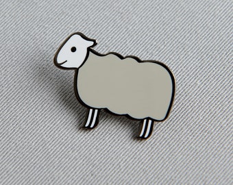 Sheep Enamel Pin, Enamel Lapel Pin, Animal Pin, Farm Pin, Sheep Lover Gift