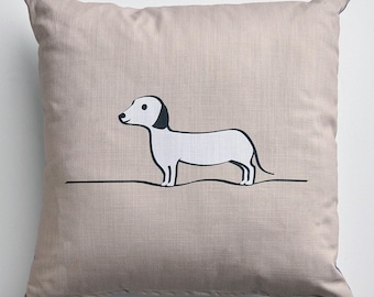 Sausage Dog Cushion, Dog Lover Gift, Dachshund Cushion