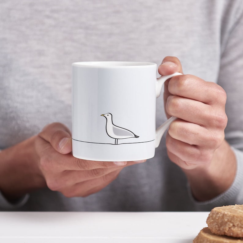 Seagull Mug Seaside Gift Fine Bone China Mug Housewarming Etsy UK