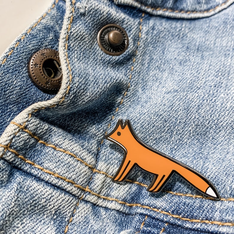 Fox Enamel Pin Lapel Pin Fox Pin Badge Gift for Fox Lover Etsy UK