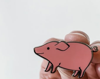 Pig Enamel Pin, Cadeau pour les amoureux du cochon, Enamel Lapel Pin, Pig Pin, Pig Pin Brooch, Animal Pin, Farm Pin,