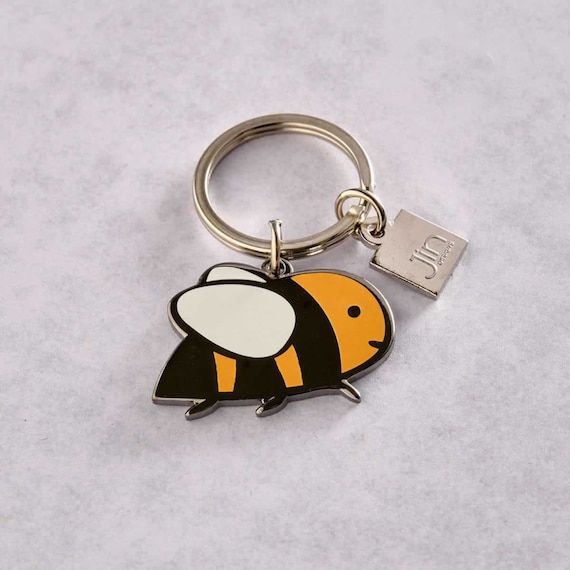 Bee Keychain, Key Charm, Bee Accessories, Cute Keychain, Wood Keychain, Bee Decor, Purse Accessories, Honey, Gift for Bee Lover, Bee