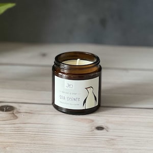 Penguin Lover Candle, Sea Salt and Spray Plant Wax Candle, Gift for Penguin Lovers