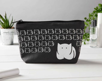 CatLoaf Zip Bag, Small Makeup Bag, Small Travel Bag, Bag for Face Mask, Cat Pencil Case, Gift for Cat Lovers, Cat Lover Bag