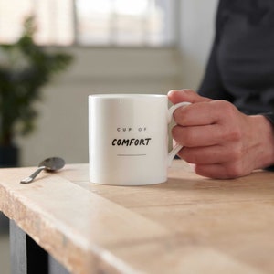 Cup of Comfort Mug, English Fine Bone China Mug, Small Coffee Mug