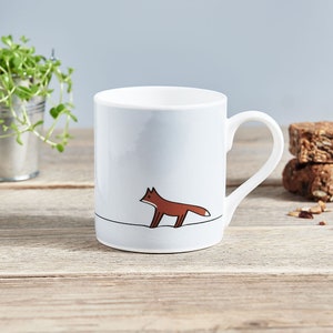 Fox Mug, Fine Bone China Coffee Mug, Fox Gifts, Woodland Collection, Small Coffee Mug