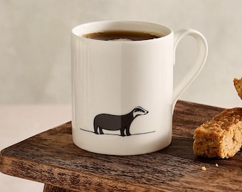 Badger Mug, Fine Bone China, Standard or Large