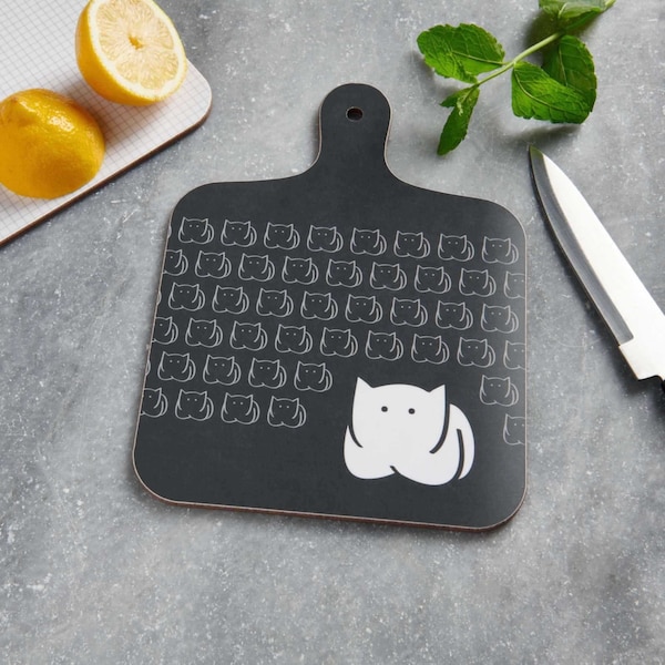 CatLoaf Mini Chopping Board, Cat Lover Kitchen Gift, Stylish Gift for Cat Lovers