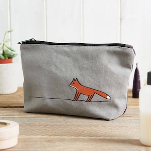 Fuchs Reißverschlusstasche, Makeup Tasche, kleine Reisetasche, Federmäppchen, Tasche für Gesichtsmaske, Geschenk für Fuchsliebhaber, Fuchsliebhaber Geschenke, Füchse