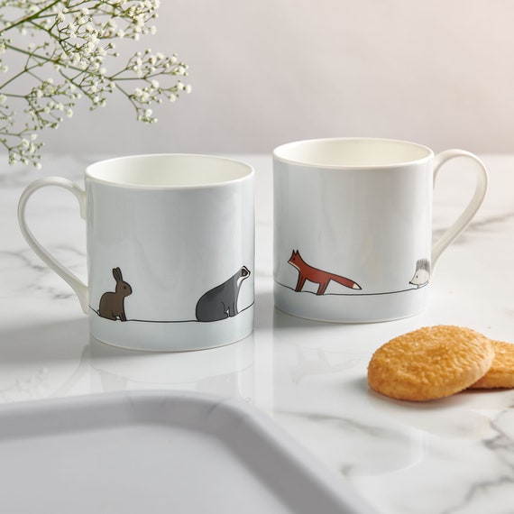 Woodland Collection Large Fine Bone China Mug Single Mug With