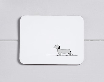 Sausage Dog Coaster - Light Grey Edition, Dog Lover, Dog Gift, Sausage Dog Lover