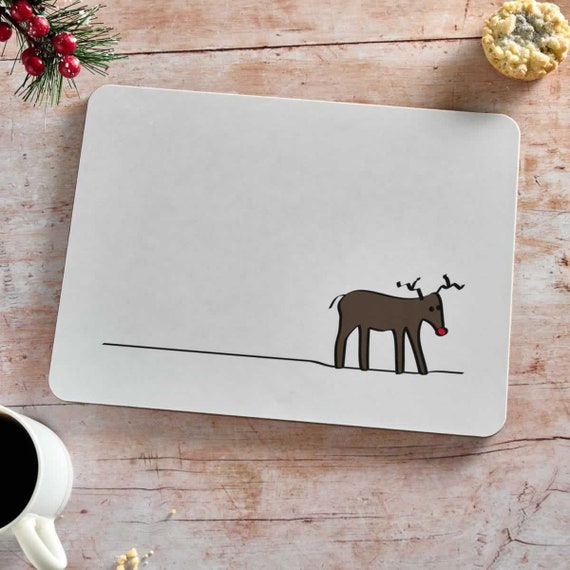 Reindeer Placemat Tablemat With Reindeer Modern Placemat Etsy UK