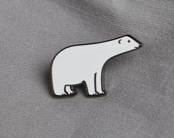 Polar Bear Enamel Pin, Enamel Lapel Pin, Gift for Polar Bear Lover
