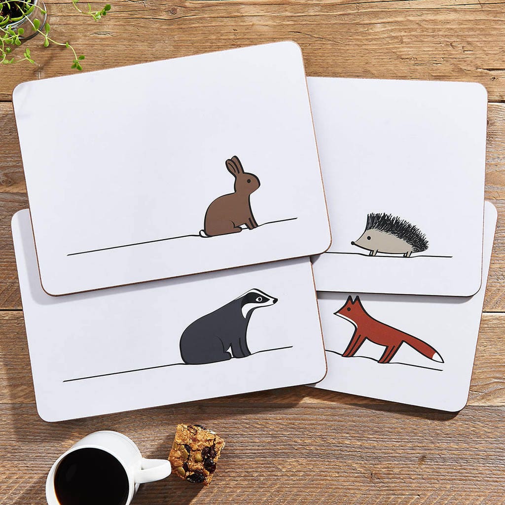 Woodland Pack of 4 Placemats