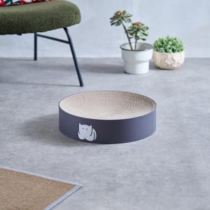 CatLoaf lit griffoir de luxe pour chat, griffoir en carton, lit griffoir pour chat en gris foncé ou blanc