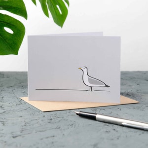 Seagull Cards, Pack of Four, Seagull Greeting Cards, Blank Inside