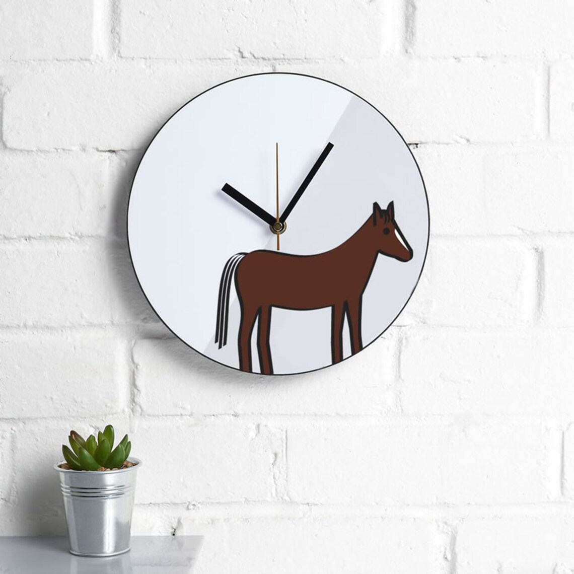 Horse Wall Clock Horse Decor Horse Gift Kitchen Clock Etsy