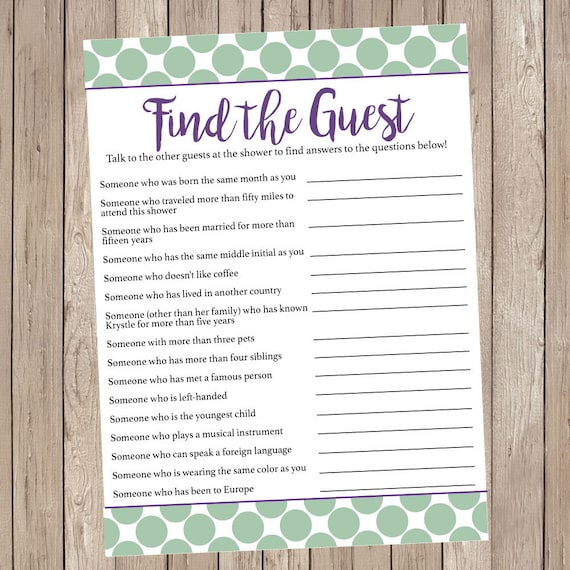 Find the Guest Find the Guest Game Choose your colors