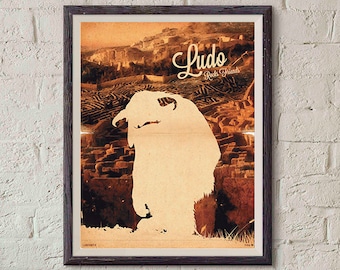 Labyrinth Poster / Ludo Scherenschnitt / Labyrinth Print / Vintage Stil / Retro Magazin / Kino Studio / David Bowie