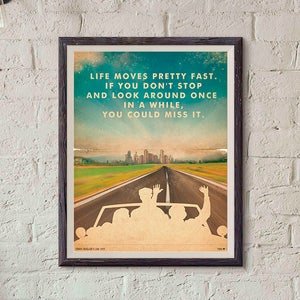 Ferris Bueller&#39;s Day Off Movie Poster / Ferris Bueller&#39;s Day Off print / Vintage Style / Magazine / Retro Print / Cinema Studio / 80s movies