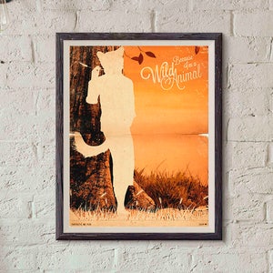 Fantastic Mr. Fox Movie / Silhouette di stampa / Stampa di Wes Anderson / Stile vintage / Stampa di riviste / Citazioni di film / Acquerello