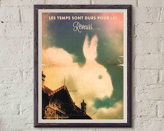 Amelie Filmposter / Französische Zitate / Amelie Print / Vintage Stil / Magazin / Retro Print / Aquarell Hintergrund / Amelie Poster