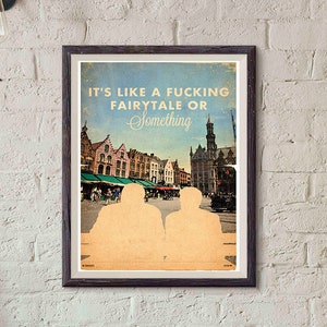 Locandina del film In Bruges / Stampa / Colin Farrell / Stampa stile vintage / Stampa rivista / citazioni del film / Bruges