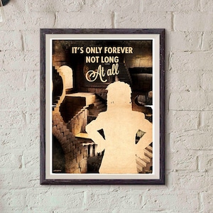 Labyrinth Movie Poster / Jareth silhouette / Labyrinth Print / Vintage Style / Magazine Retro / Cinema Studio / David Bowie