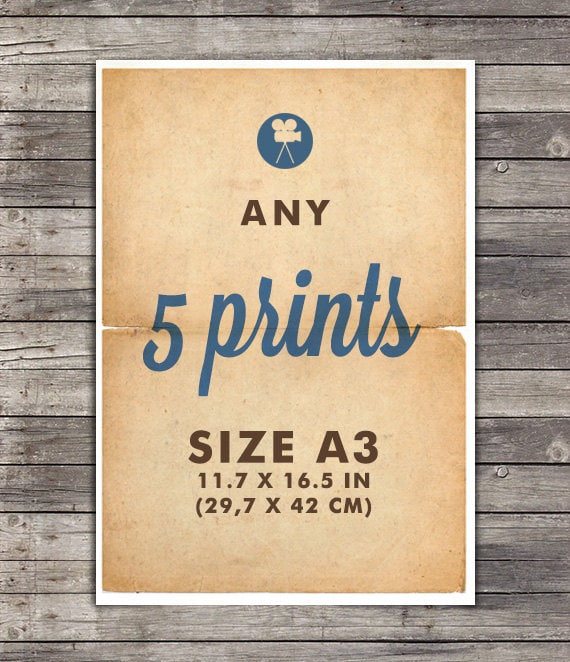 Special Offer Any 5 Posters A3 Size Save Money Vintage Etsy